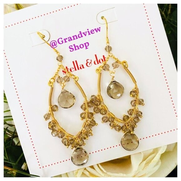 Stella & Dot Juliette Gem Drop Earrings - Picture 2 of 6